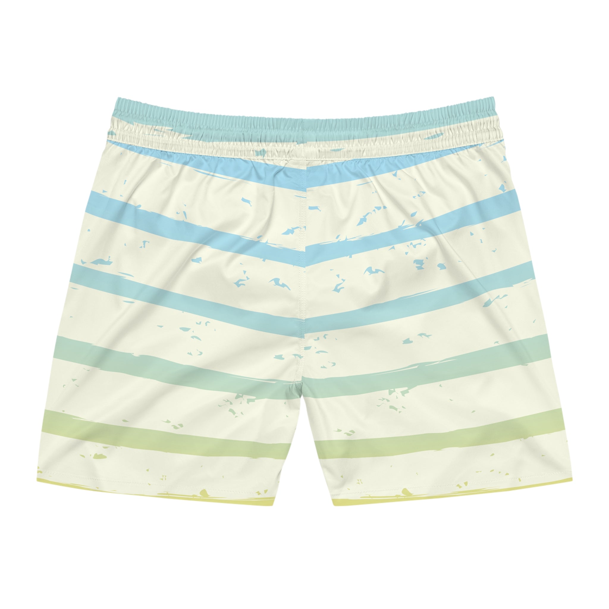 The Garcia Getaway - Men's Striped Swim Shorts - Mid-Length