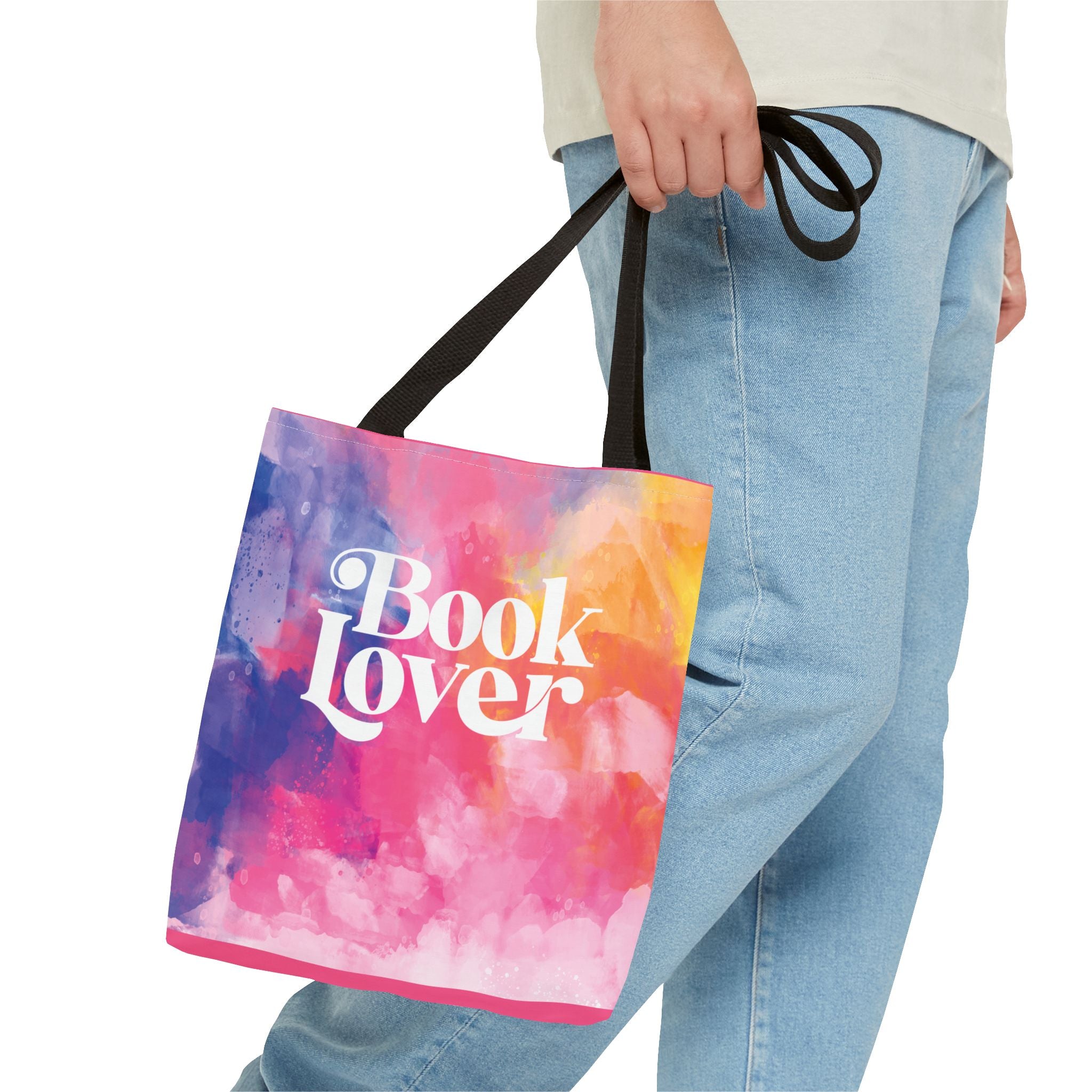 Book Lover Tote Bag — Colorful Watercolor Library Tote