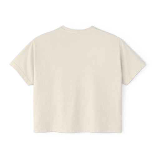 Book Lover Boxy Tee — Women's Casual Graphic Shirt with Stack of Books