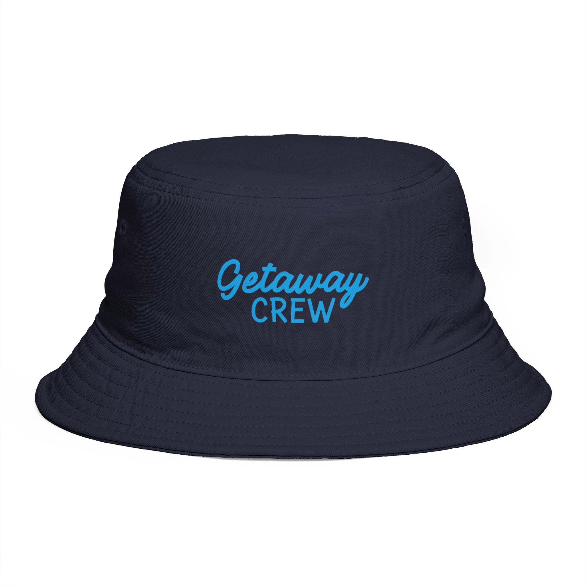 Bucket Hat - "Here For The Vibes" Embroidered Casual Summer Sun Hat