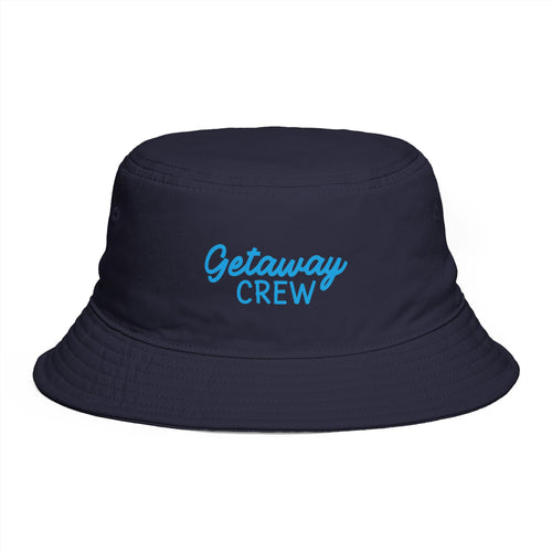 Bucket Hat - "Here For The Vibes" Embroidered Casual Summer Sun Hat