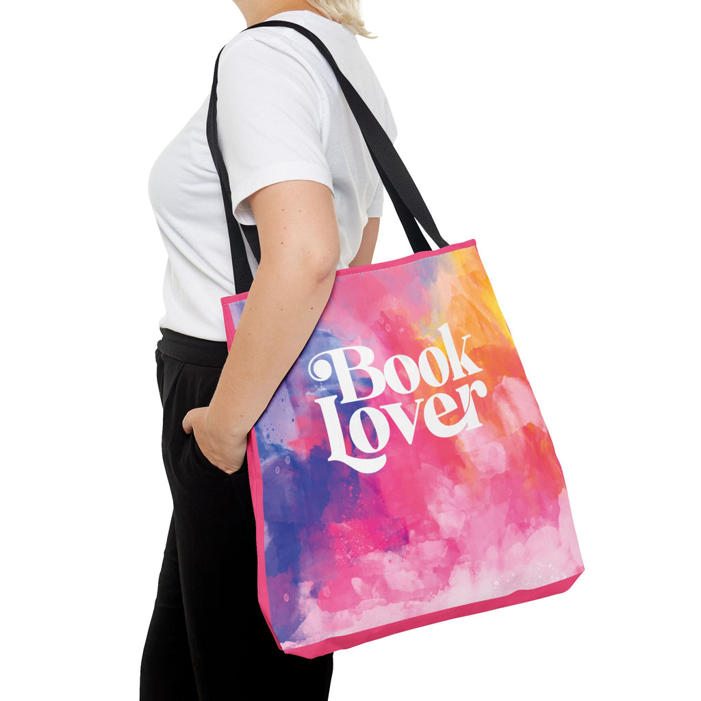 Book Lover Tote Bag — Colorful Watercolor Library Tote