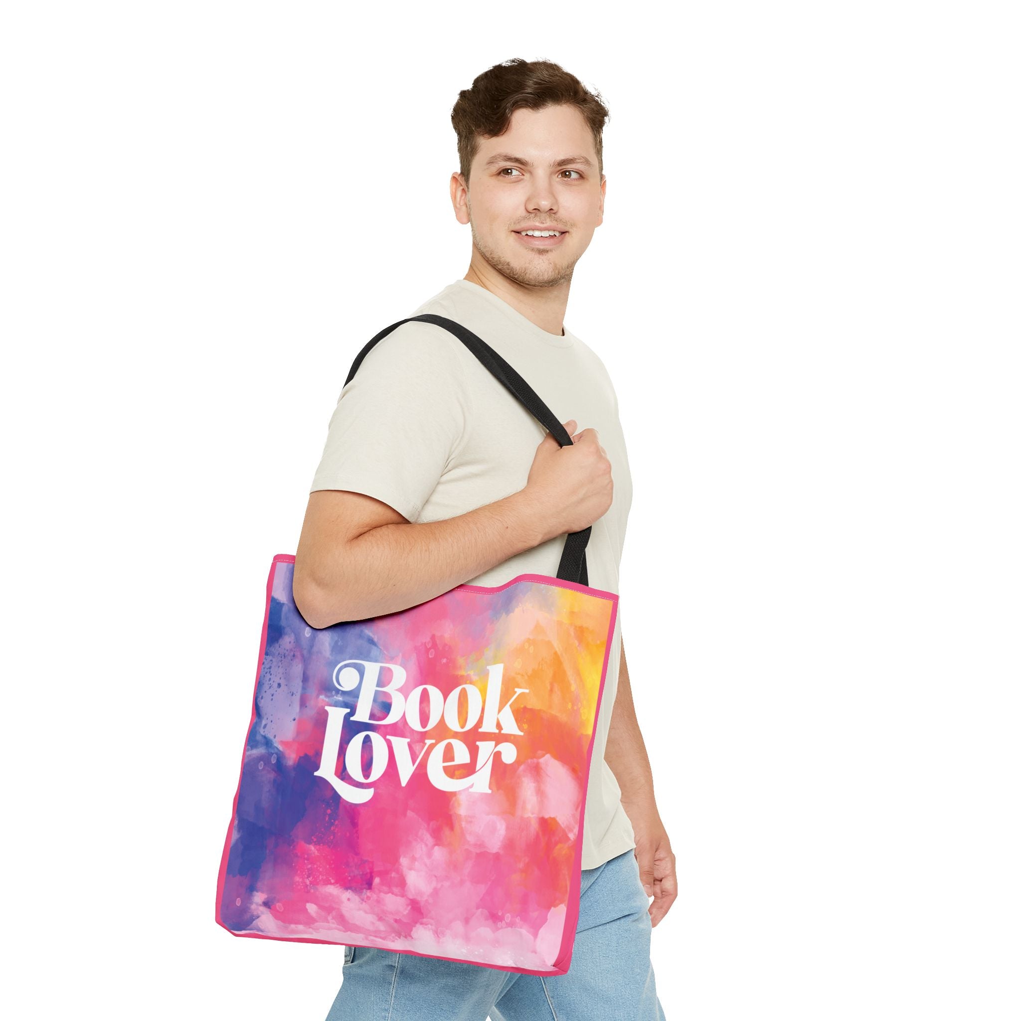 Book Lover Tote Bag — Colorful Watercolor Library Tote
