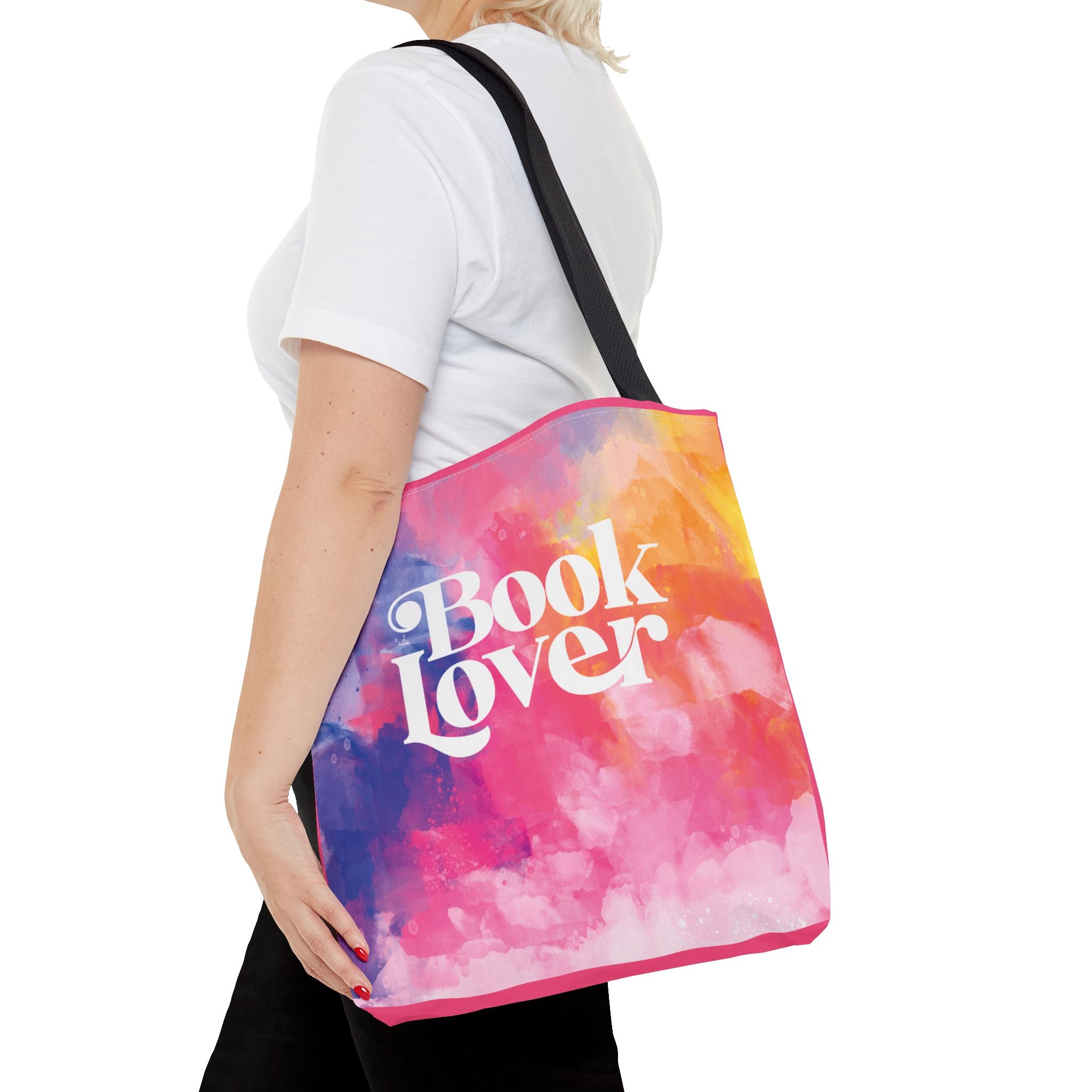 Book Lover Tote Bag — Colorful Watercolor Library Tote