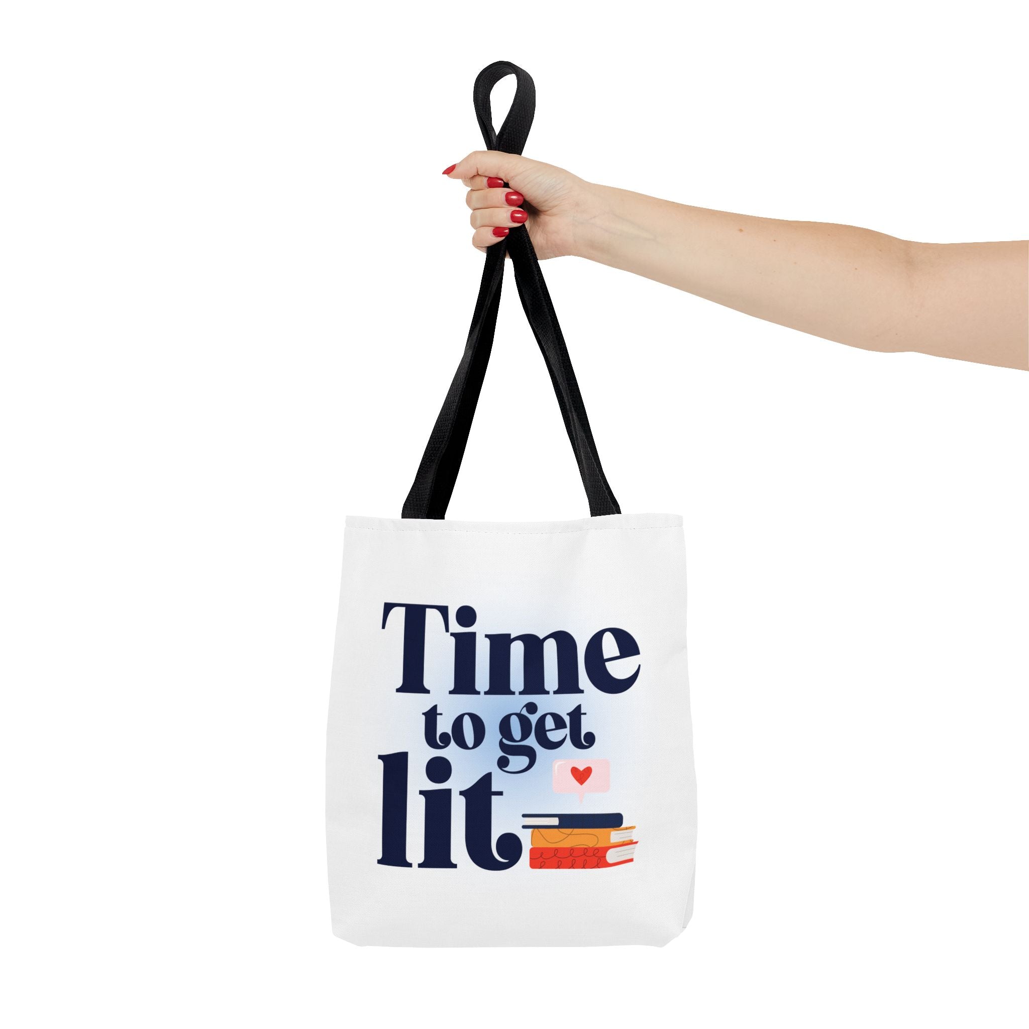 Time to Get Lit - Book Lover Canvas Tote